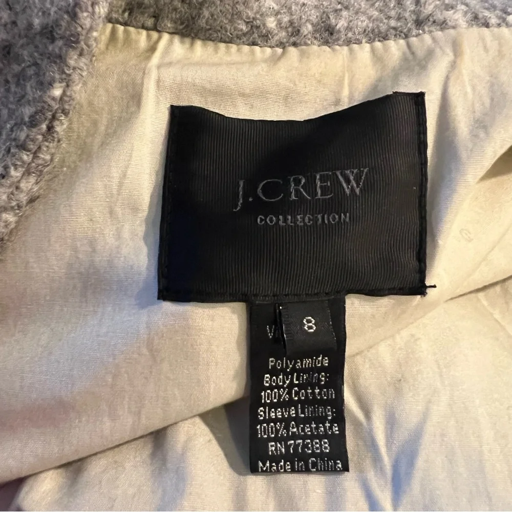 J. Crew Collection virgin wool Women's Gray Jacket 8